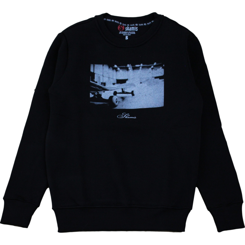 Sweatshirt Skateboard Schwarz Kids Skamis Skateboards & Garments